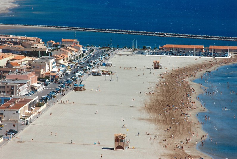 la plage vue du ciel